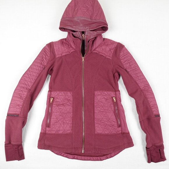 lululemon athletica Jackets & Blazers - lululemon Fleecy Keen Jacket Women's 6 Removeable Hood Zip Up